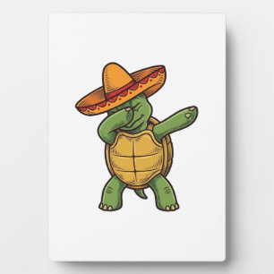 Dabbing Turtle Sombrero Vintage Vektor Design_1 Fotoplatte
