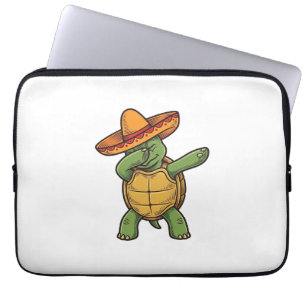 Dabbing Turtle Sombrero Vintage Vektor Design_1 Laptopschutzhülle