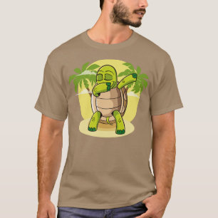 Dabbing Turtle Tancing Schildkröte Reptilienstrand T-Shirt