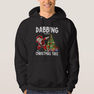 Dabbing um den Weihnachtsbaum Santa Feiertage Hoodie