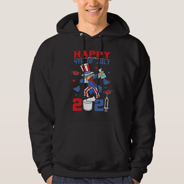 Dabbing Uncle Sam 4th of July 2021 kids boys girls Hoodie (Vorderseite)