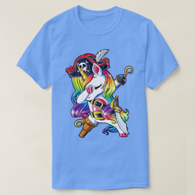 Dabbing Unicorate Pirate Piratenflagge Kostüm Kind T-Shirt (Design vorne)