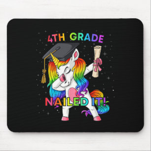Dabbing Unicorn 4. Klasse Nails It Abschluss Gir Mousepad