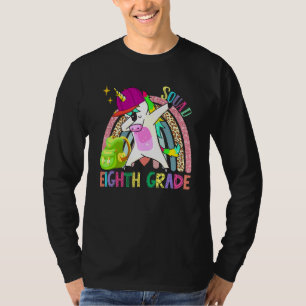 Dabbing Unicorn Achte Klasse 8. Klasse Regenbogen  T-Shirt