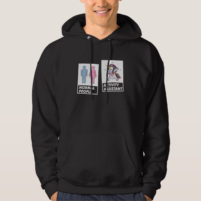 Dabbing Unicorn Activity Assistant Coordinator Pro Hoodie (Vorderseite)