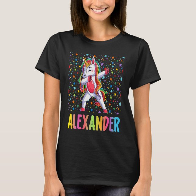 Dabbing Unicorn Alexander T-Shirt (Vorderseite)