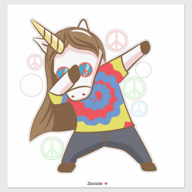 Dabbing Unicorn-Aufkleber Aufkleber (Blatt)