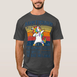 Dabbing Unicorn Aunticorn Fun Geschenk T-Shirt