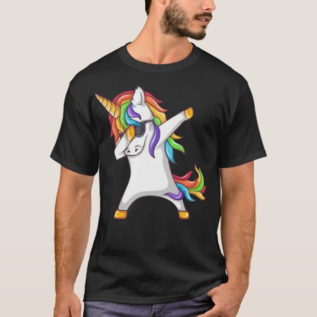 Dabbing Unicorn baby unicorn dragon hug unic T-Shirt (Vorderseite)