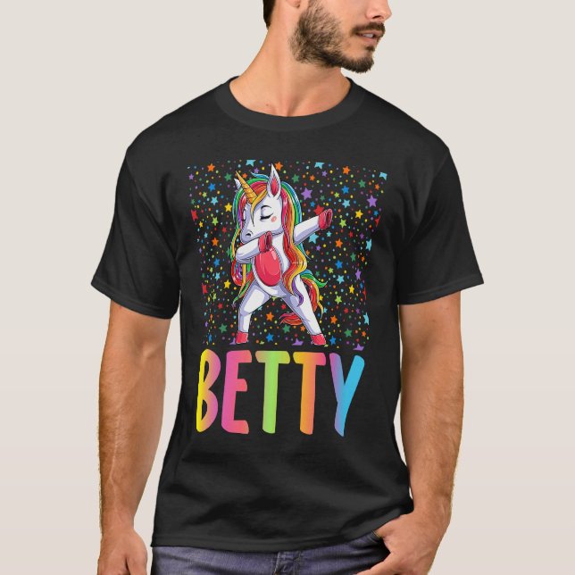 Dabbing Unicorn Betty T-Shirt (Vorderseite)
