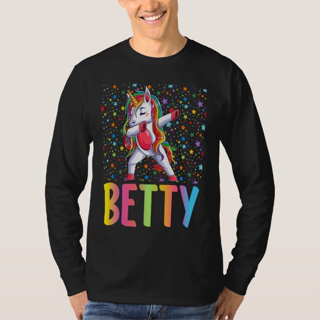 Dabbing Unicorn Betty T-Shirt (Vorderseite)