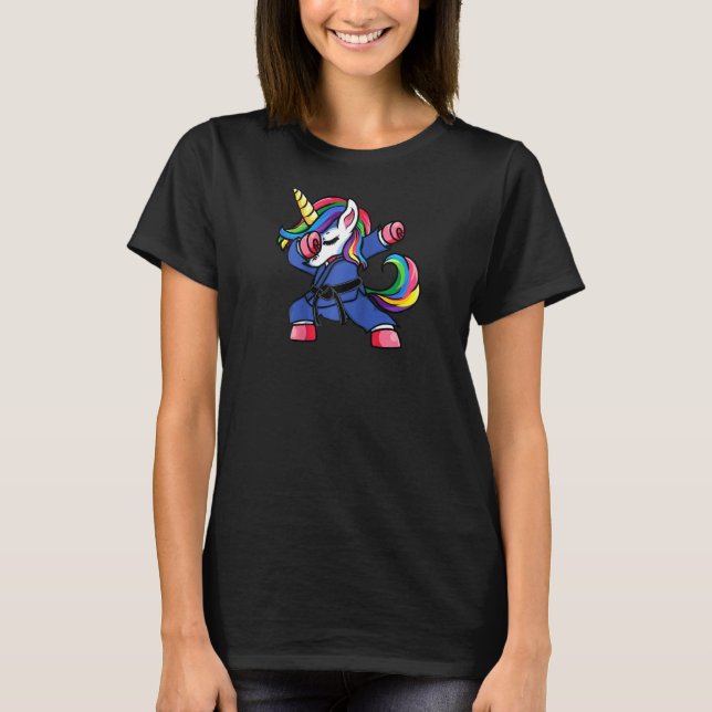 Dabbing Unicorn Brazilian Jiu Jitsu Mama T-Shirt B (Vorderseite)