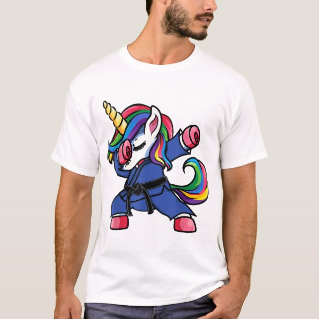 Dabbing Unicorn Brazilian Jiu Jitsu Mama T-Shirt B (Vorderseite)