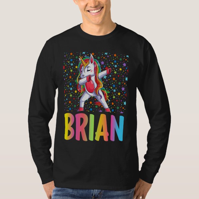 Dabbing Unicorn Brian T-Shirt (Vorderseite)