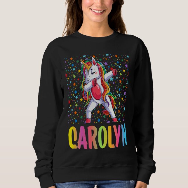 Dabbing Unicorn Carolyn Sweatshirt (Vorderseite)