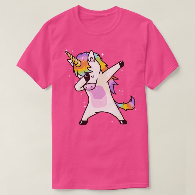 Dabbing Unicorn Dab Hip Hop Funny Magic T-Shirt (Design vorne)