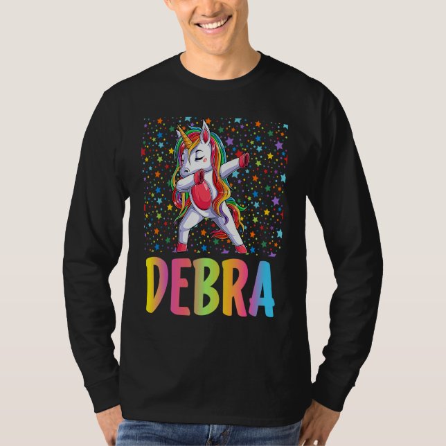 Dabbing Unicorn Debra T-Shirt (Vorderseite)