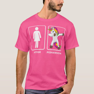Dabbing Unicorn Doktor VS Pädiatriker Shirt Medizi