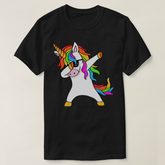 Dabbing Unicorn - Einhorn-Dab - Einhorngeschenk  T-Shirt (Design vorne)