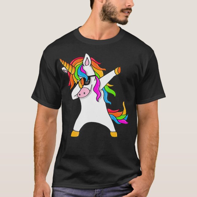 Dabbing Unicorn - Einhorn-Dab - Einhorngeschenk T-Shirt (Vorderseite)