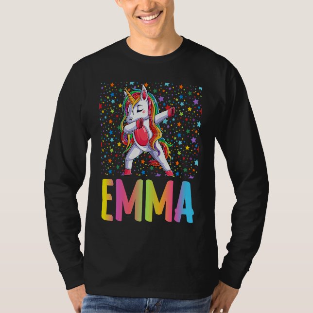 Dabbing Unicorn Emma T-Shirt (Vorderseite)