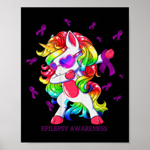 Dabbing Unicorn Epilepsy Sensibilisierungskampagne Poster