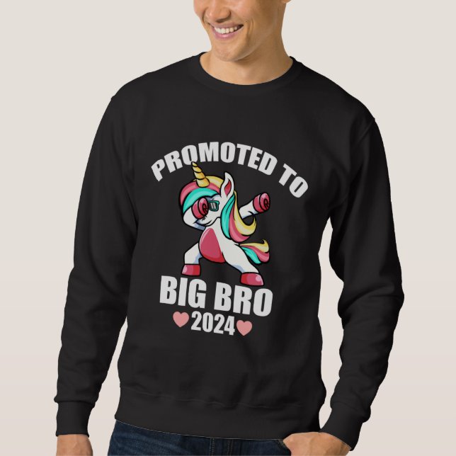Dabbing Unicorn  For Boys Promoted To Big Brother  Sweatshirt (Vorderseite)