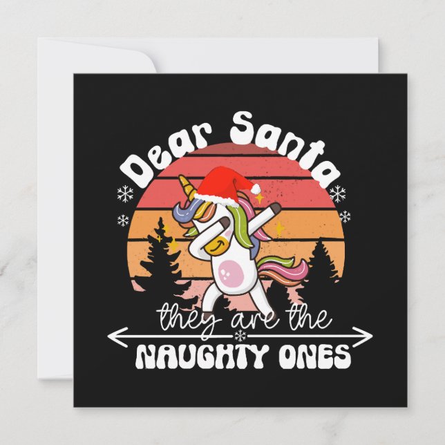 Dabbing Unicorn Funny Christmas (Vorderseite)