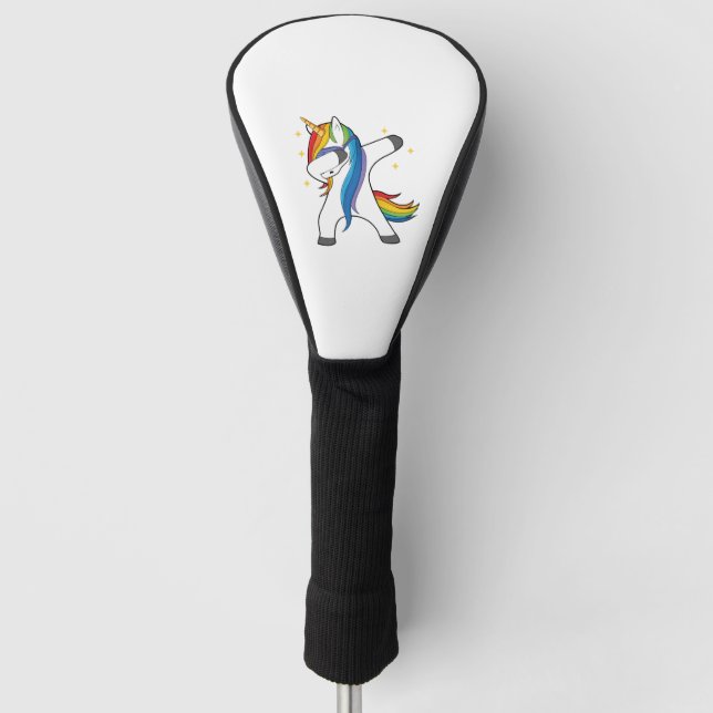 Dabbing Unicorn Golf Headcover (Vorderseite)