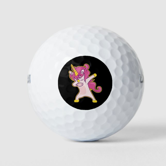 Dabbing Unicorn Golfball (Vorderseite)