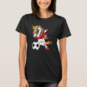 Dabbing Unicorn Indonesien Fußball Indonesische Fl T-Shirt