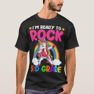 Dabbing Unicorn ist bereit zum Rock 3. Klasse T-Sh T-Shirt