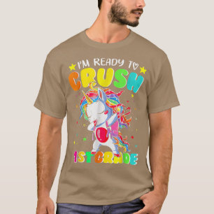 Dabbing Unicorn Kid Ich bin bereit, die erste Stuf T-Shirt