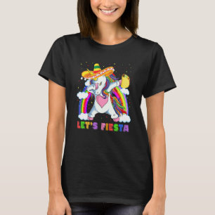 Dabbing Unicorn Lasse Fiesta Cinco De Mayo Taco Po T-Shirt