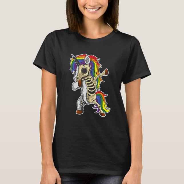 Dabbing Unicorn Lgbt Pride   Halloween 2022   Cute T-Shirt (Vorderseite)