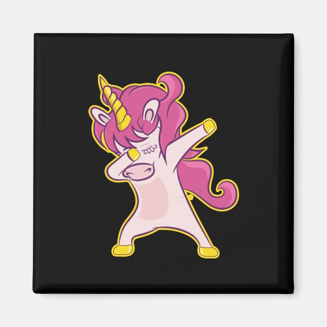 Dabbing Unicorn Magnet (Vorne)