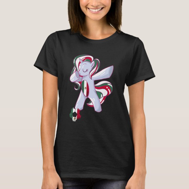 Dabbing Unicorn Mexico Flag Mexican Flag Mexican S T-Shirt (Vorderseite)