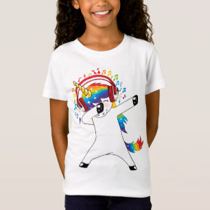 Dabbing Unicorn Musik - Einhorn T - Shirt