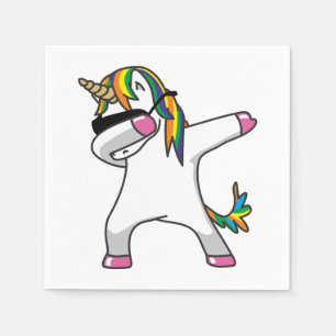 Dabbing Unicorn Napkins Serviette