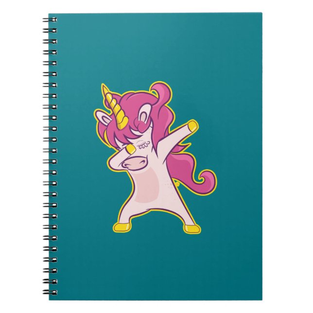 Dabbing Unicorn Notizblock (Vorderseite)