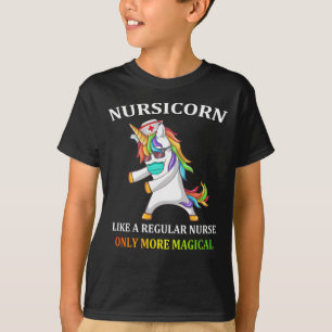 Dabbing Unicorn Nursicorn Funny Nurse Geschenk T-Shirt