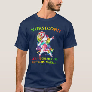 Dabbing Unicorn Nursicorn Funny Nurse T-Shirt