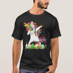 Dabbing Unicorn Osterkorb Basketballkörbe Eizellbä T-Shirt