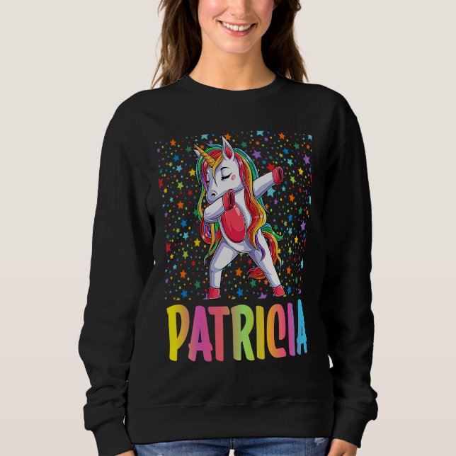 Dabbing Unicorn Patricia Sweatshirt (Vorderseite)