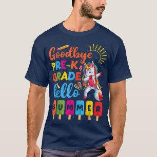 Dabbing Unicorn Prek Teacher Student Kinder Hallo  T-Shirt