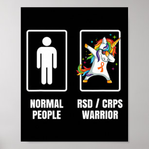 Dabbing Unicorn Rsd Crps Warriorüberlebende werden Poster