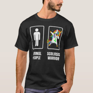 Dabbing Unicorn Scoliose Kriegerüberlebnis T-Shirt