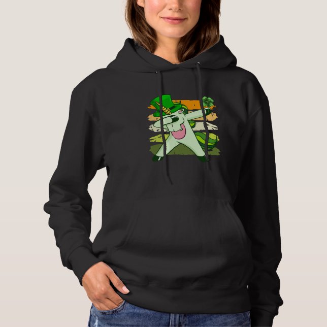 Dabbing unicorn shamrock St Patrick's Day  1 Hoodie (Vorderseite)