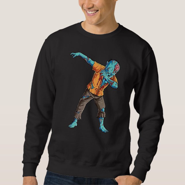 Dabbing Unicorn Skeleton Halloween Girls Dab Sweatshirt (Vorderseite)