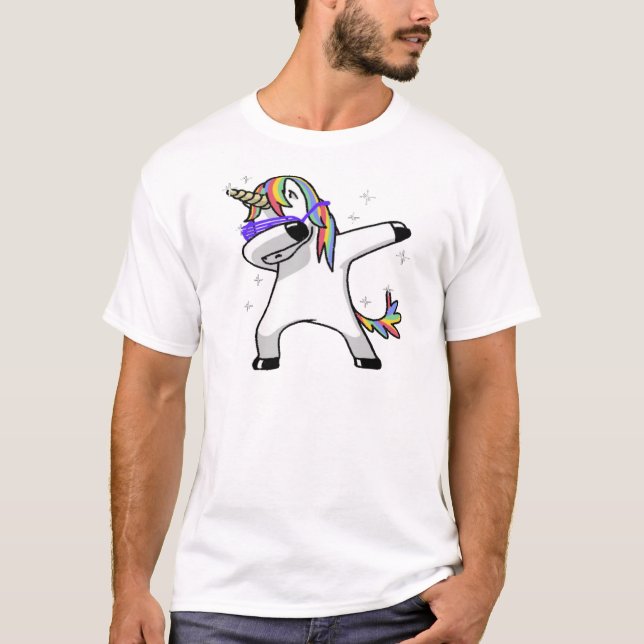 Dabbing Unicorn T-Shirt (Vorderseite)